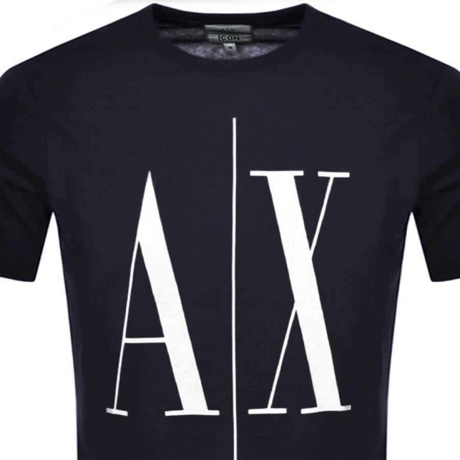 Alternative Image for ProductArmani Exchange Crew Neck Logo T Shirt Navy2